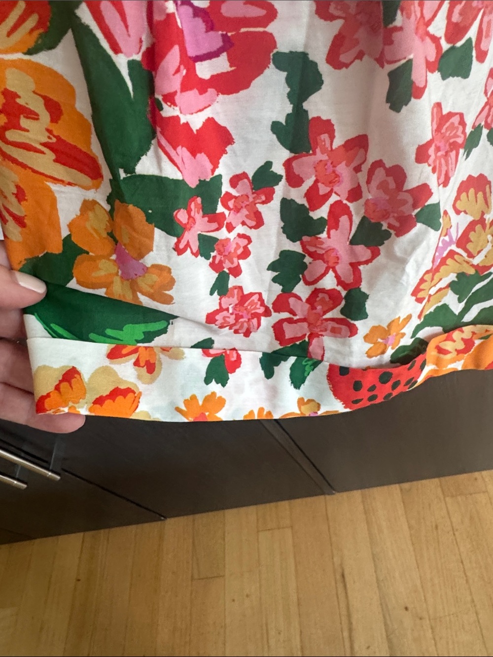 FARM Rio Vibrant Floral Puff-Sleeve Romper in White, Orange & Pink - Picture 5 of 5